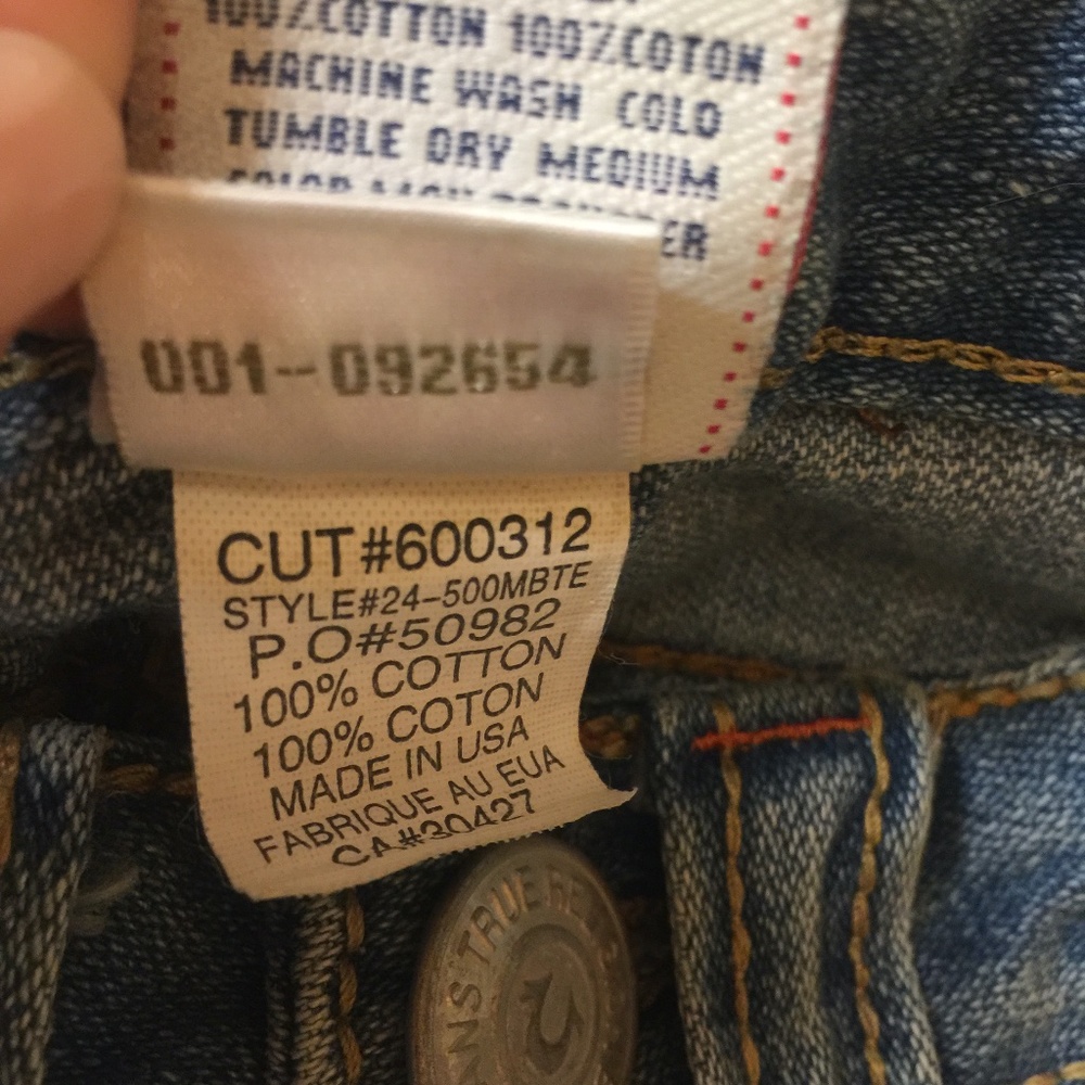 Y2K Vtg TRUE RELIGION Flare Low Rise Bobby Rainbow Cowgirl Jean NWT Retail $275 - Picture 12 of 15